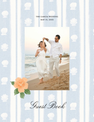 Tropical Destination Wedding Guest Book Photo Book