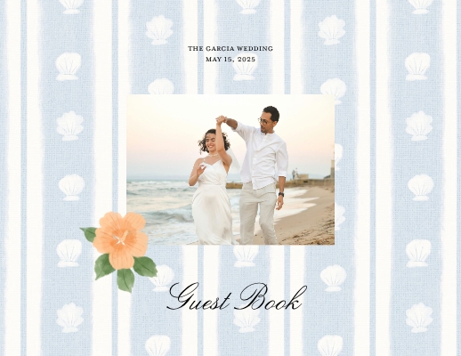 Tropical Destination Wedding Guest Book Photo Book