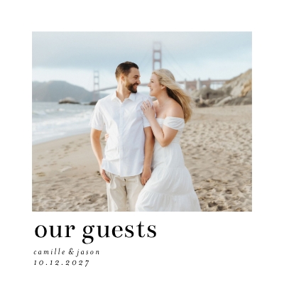 Simple Minimalist Wedding Guest Book Photo Book