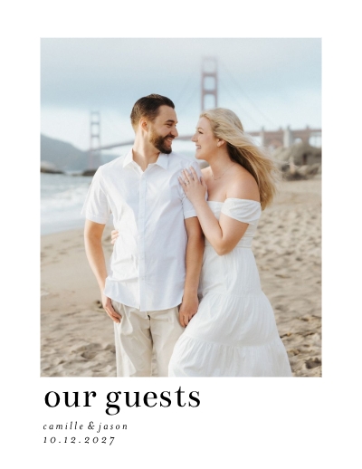 Simple Minimalist Wedding Guest Book Photo Book