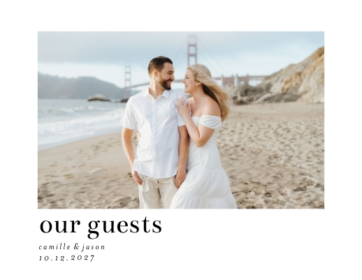 Simple Minimalist Wedding Guest Book Photo Book