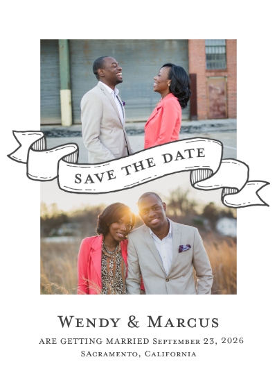 Save the Date Banner Collage