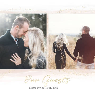 Soft Wedding Neutrals Guest Book Photo Book