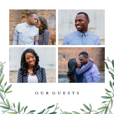 Wedding Greenery Guest Book Photo Book