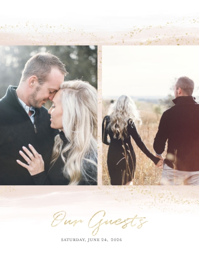 Soft Wedding Neutrals Guest Book Photo Book