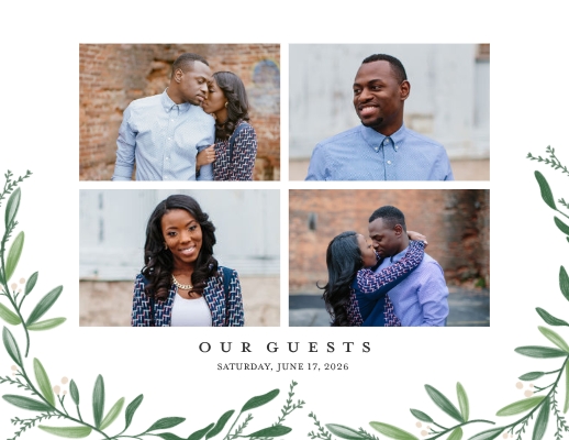 Wedding Greenery Guest Book Photo Book
