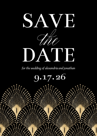 Black Gatsby Inspired Wedding