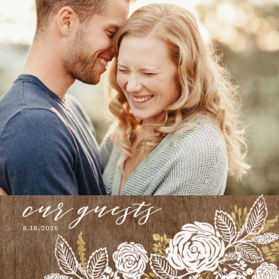 Rustic Chic Wedding Guest Book Photo Book