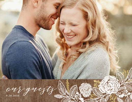 Rustic Chic Wedding Guest Book Photo Book
