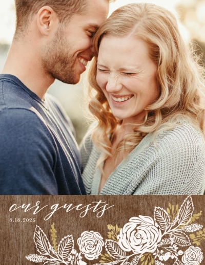 Rustic Chic Wedding Guest Book Photo Book