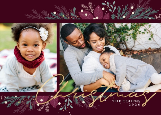 Modern Christmas Script Photo Collage