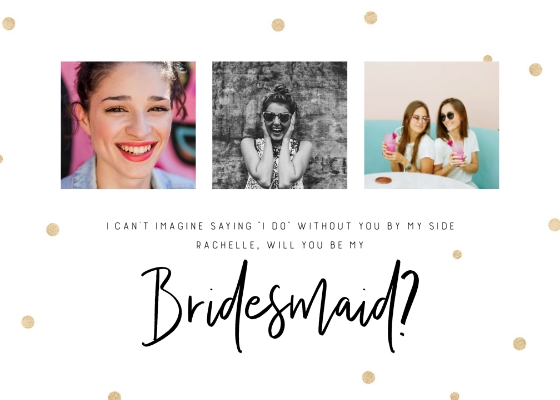 Will You Be My Bridesmaid Photo Collage