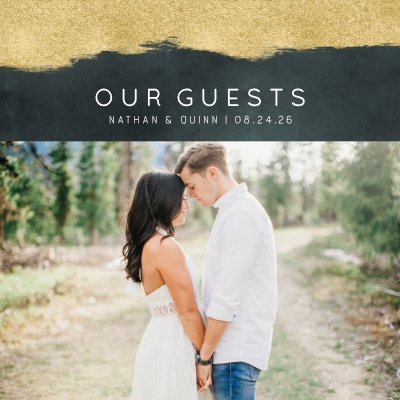 Modern Geometric Wedding Guest Book Photo Book