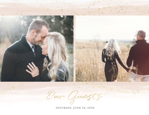 Soft Wedding Neutrals Guest Book Photo Book