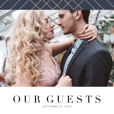 Classic Glamorous Wedding Guest Book Photo Book
