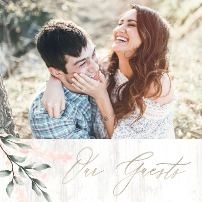 Boho Chic Wedding Guest Book Photo Book