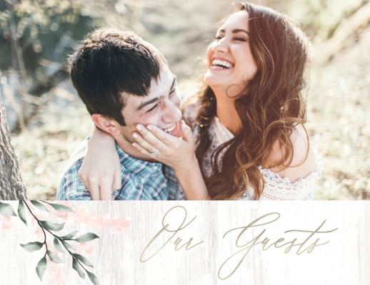 Boho Chic Wedding Guest Book Photo Book