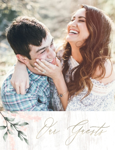 Boho Chic Wedding Guest Book Photo Book
