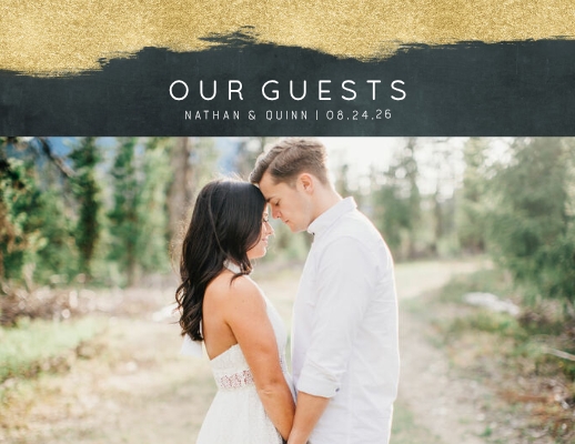 Modern Geometric Wedding Guest Book Photo Book