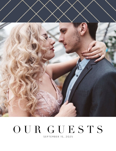 Classic Glamorous Wedding Guest Book Photo Book