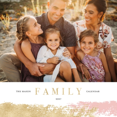 Rose Gold Glitter Calendar Photo Calendar