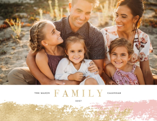 Rose Gold Glitter Calendar Photo Calendar