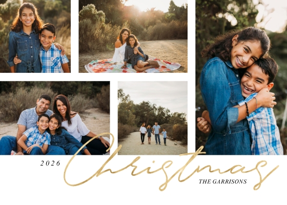 Modern Christmas Script Photo Collage