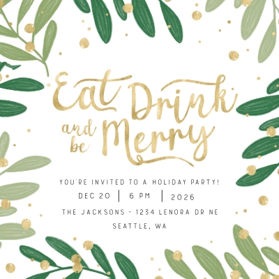 Eat, Drink, and Be Merry