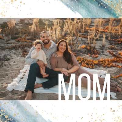 Watercolor Blue Mother's Day