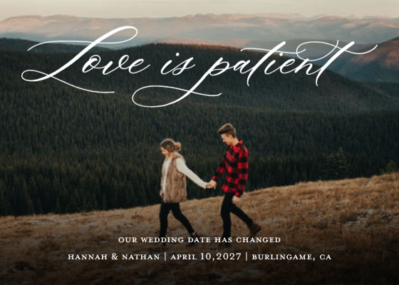 Love is Patient Script Change the Date
