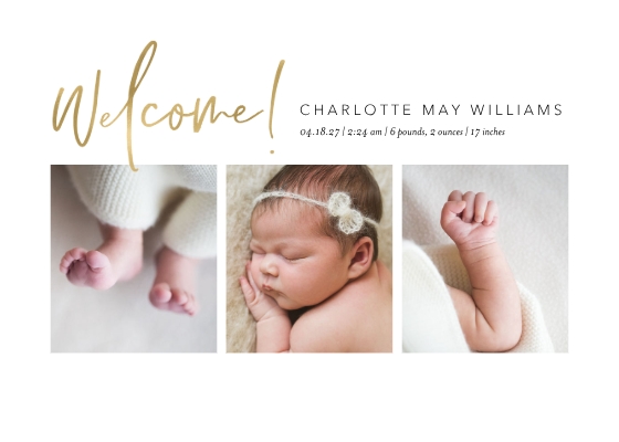 Welcome Birth Announcement Photo Collage