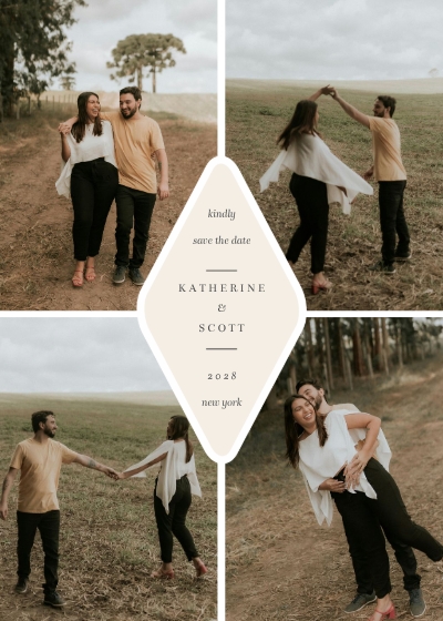 Vintage Motel Keychain Inspired Save the Date