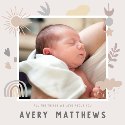 All The Things I Love About You Baby Photo Book