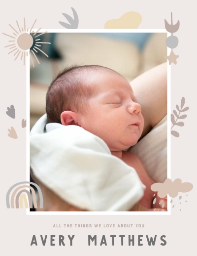 All The Things I Love About You Baby Photo Book