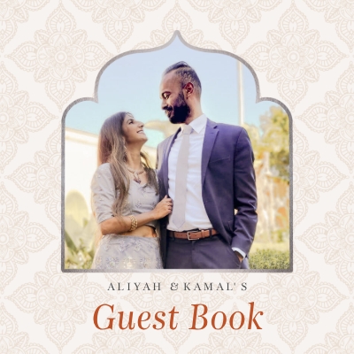 Regal Henna Inspired Wedding Guest Book Photo Book