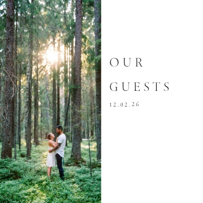 Bold Modern Wedding Guest Book Photo Book