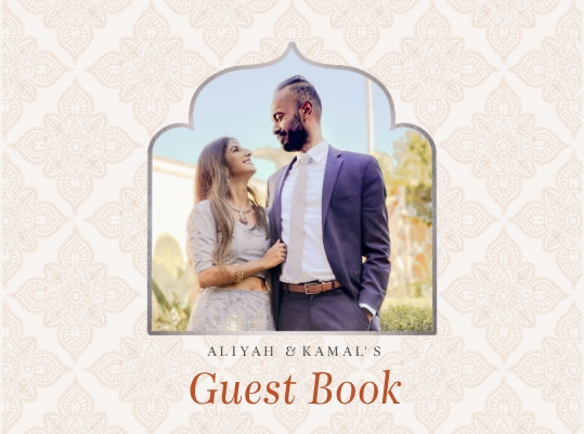 Regal Henna Inspired Wedding Guest Book Photo Book
