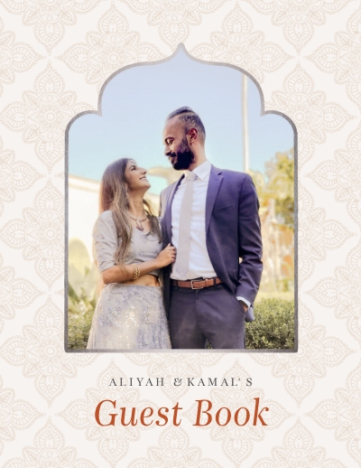Regal Henna Inspired Wedding Guest Book Photo Book