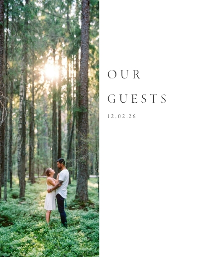 Bold Modern Wedding Guest Book Photo Book